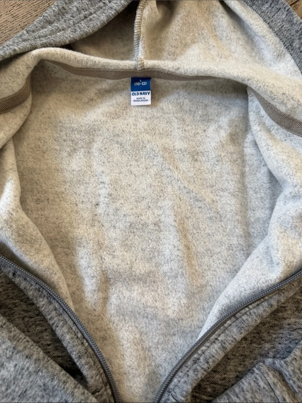 NWOT Kids Gray Zip-Up Hooded Sweater